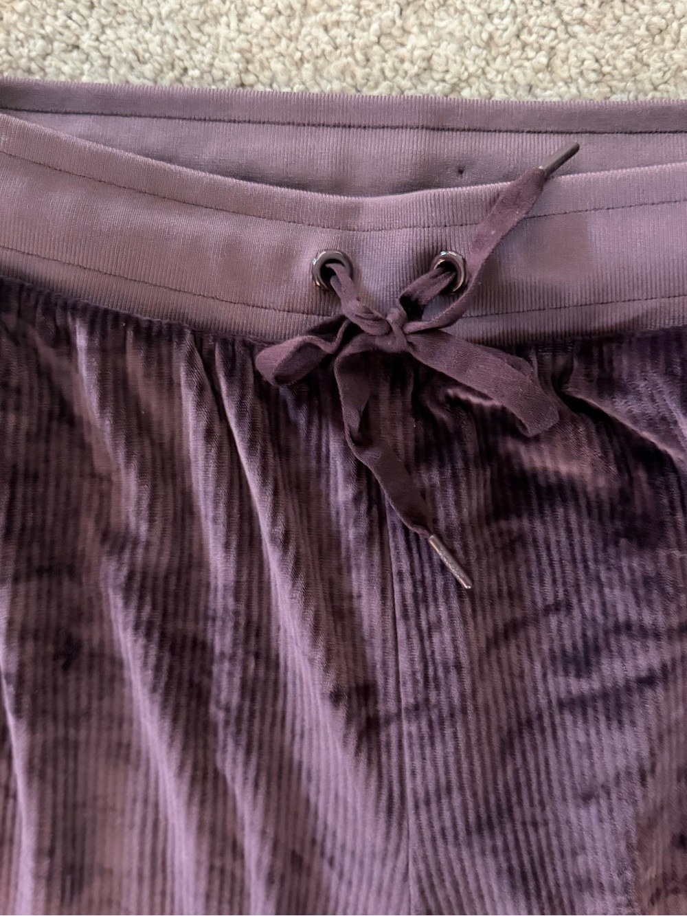 Victoria’s Secret Winter Wine Purple Velour Wide Leg Jogger - Medium - Picture 4 of 6